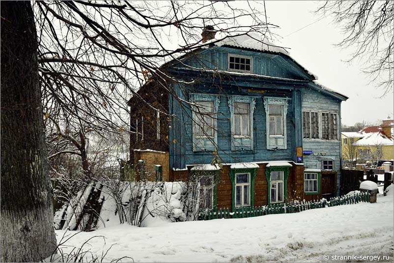 Деревянные дома в городе Владимире на Вознесенском холме