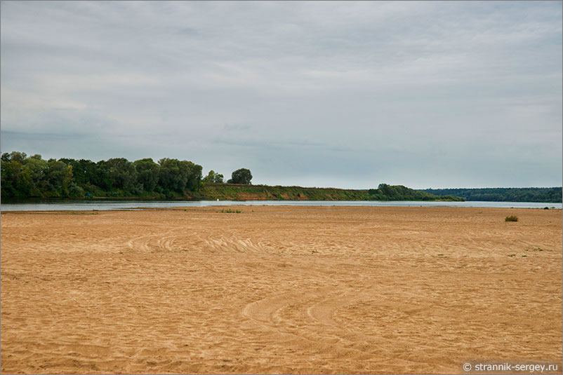 Река Ока песчаный пляж