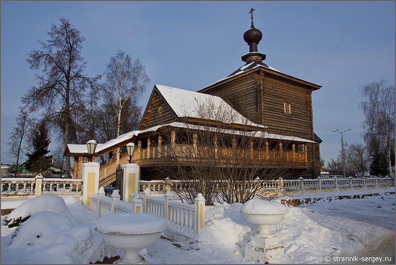 село Воскресенское деревянная Вознесенская церковь