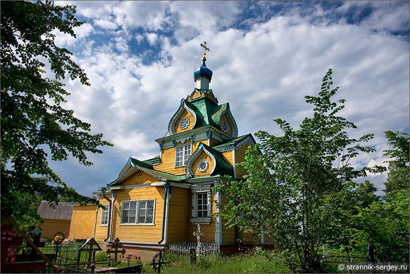 Лето — фото деревянная церковь