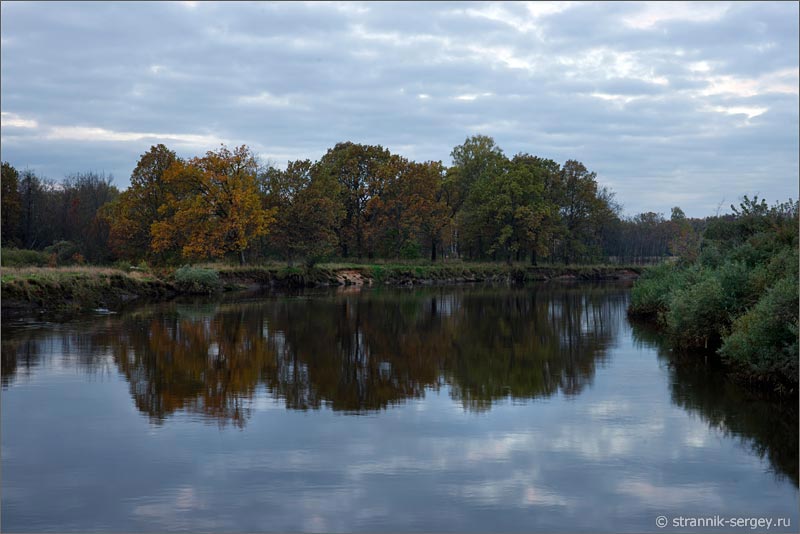 Осенняя природа осень река Клязьма