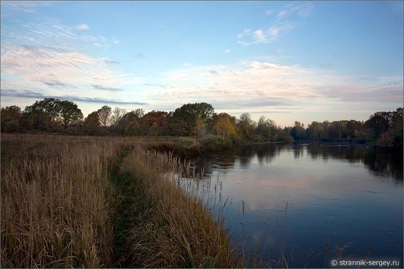 Осенняя природа берег реки Клязьмы