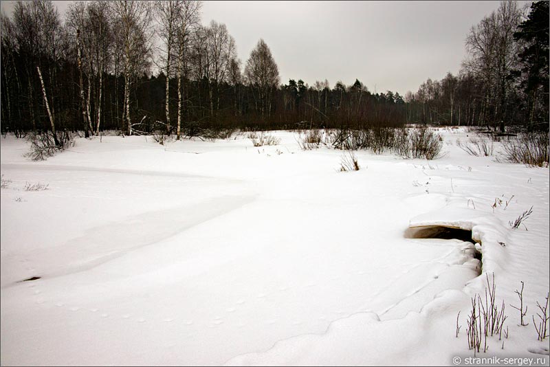 река Воймега зимой