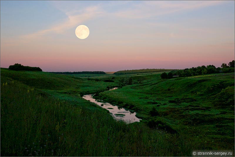 Лунная ночь полнолуние луна фото картина утреннее небо