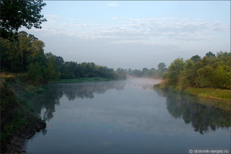 Река утро туман