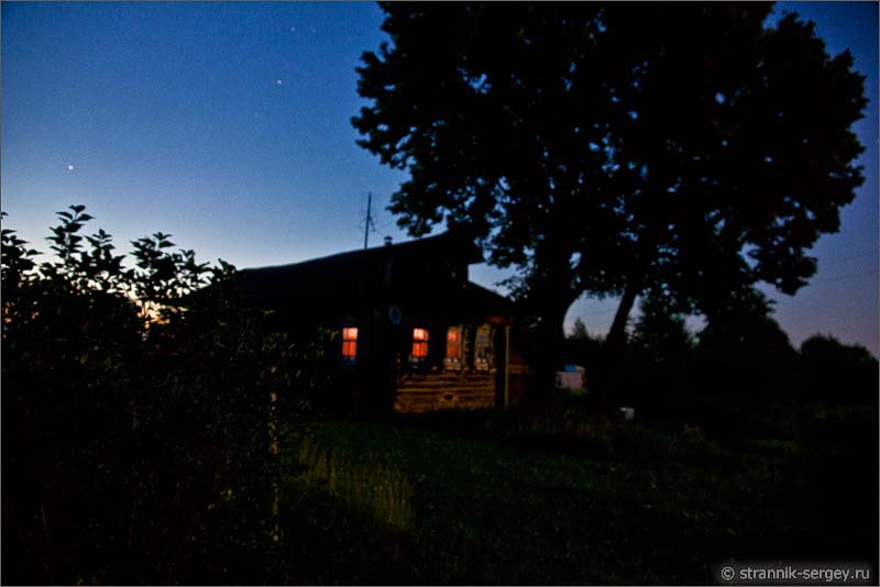 Ночь в лесу деревня Федоровское на лесной поляне