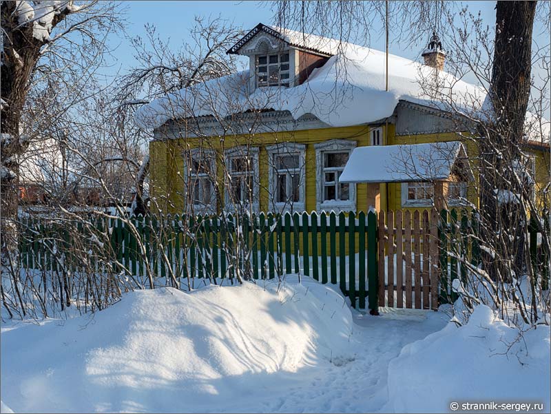Лыжня в Подмосковье, старая деревня