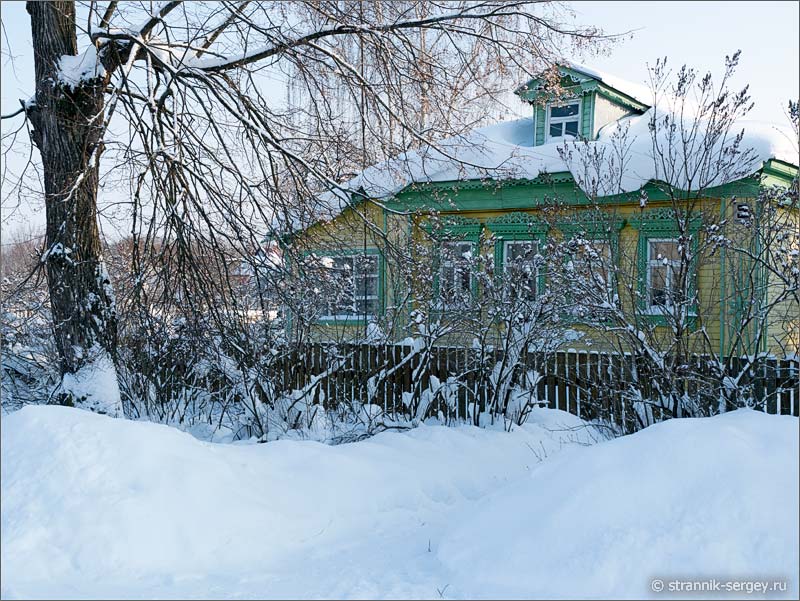Лыжня в Подмосковье, старая деревня