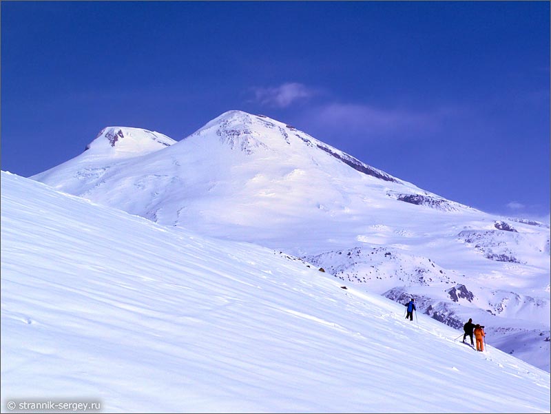 Чегет склон горные лыжи Эльбрус